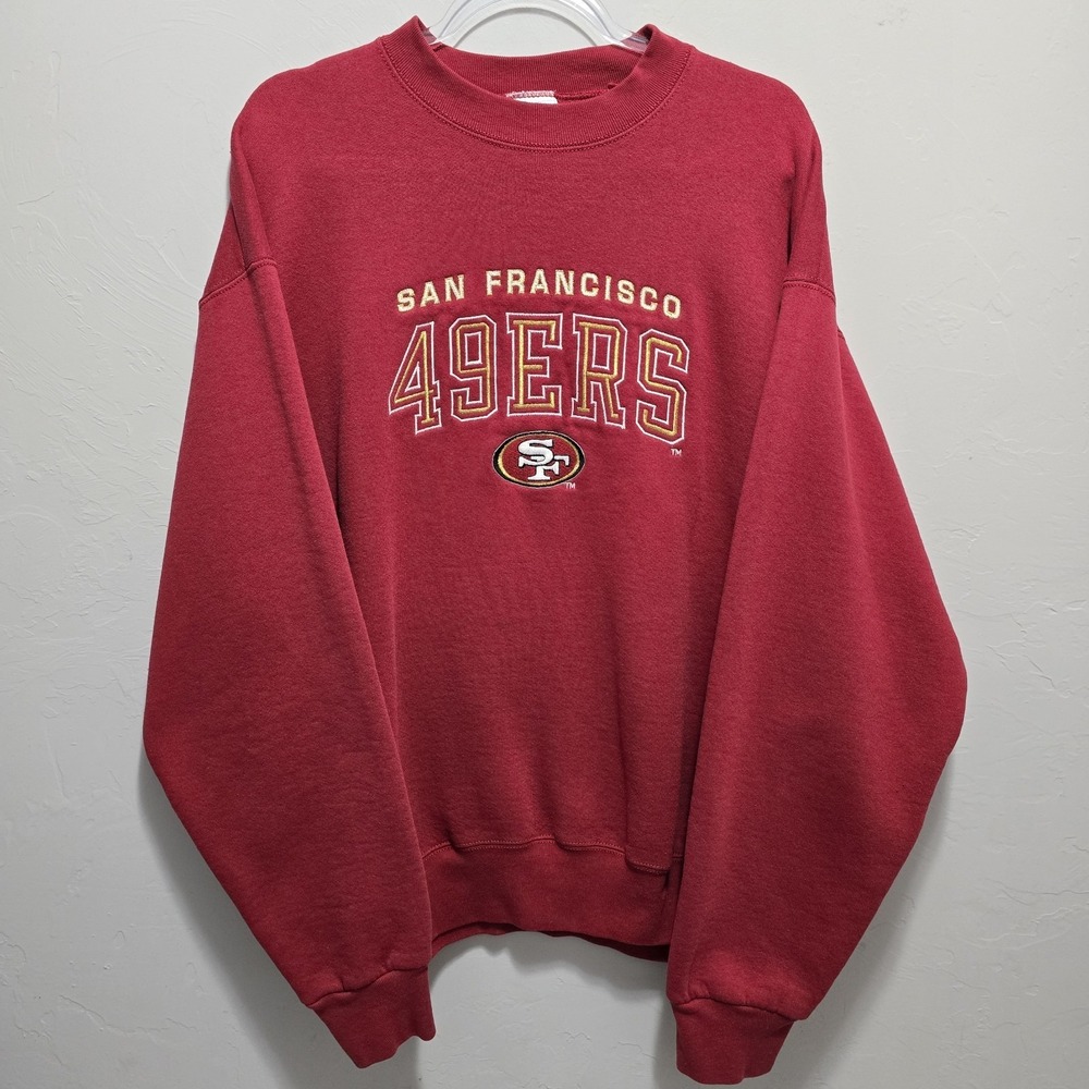 Vintage San Francisco‎ 49ers Pro Player Sweatshirt XL Red Made USA NFL Crewneck